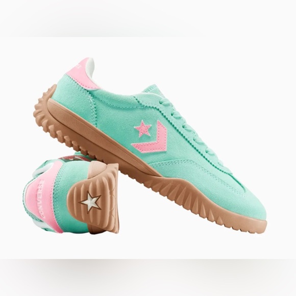 Converse Other - Converse Run Star Trainer Suede Sneakers Aqua/Pink Men’s Size 13 (NWT)